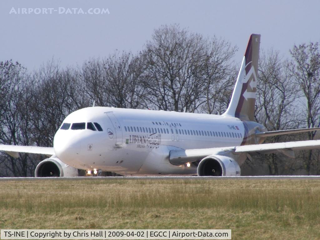 TS-INE, 1991 Airbus A320-211 C/N 222, Nouvelair Tunisie operating for Libyan Airlines