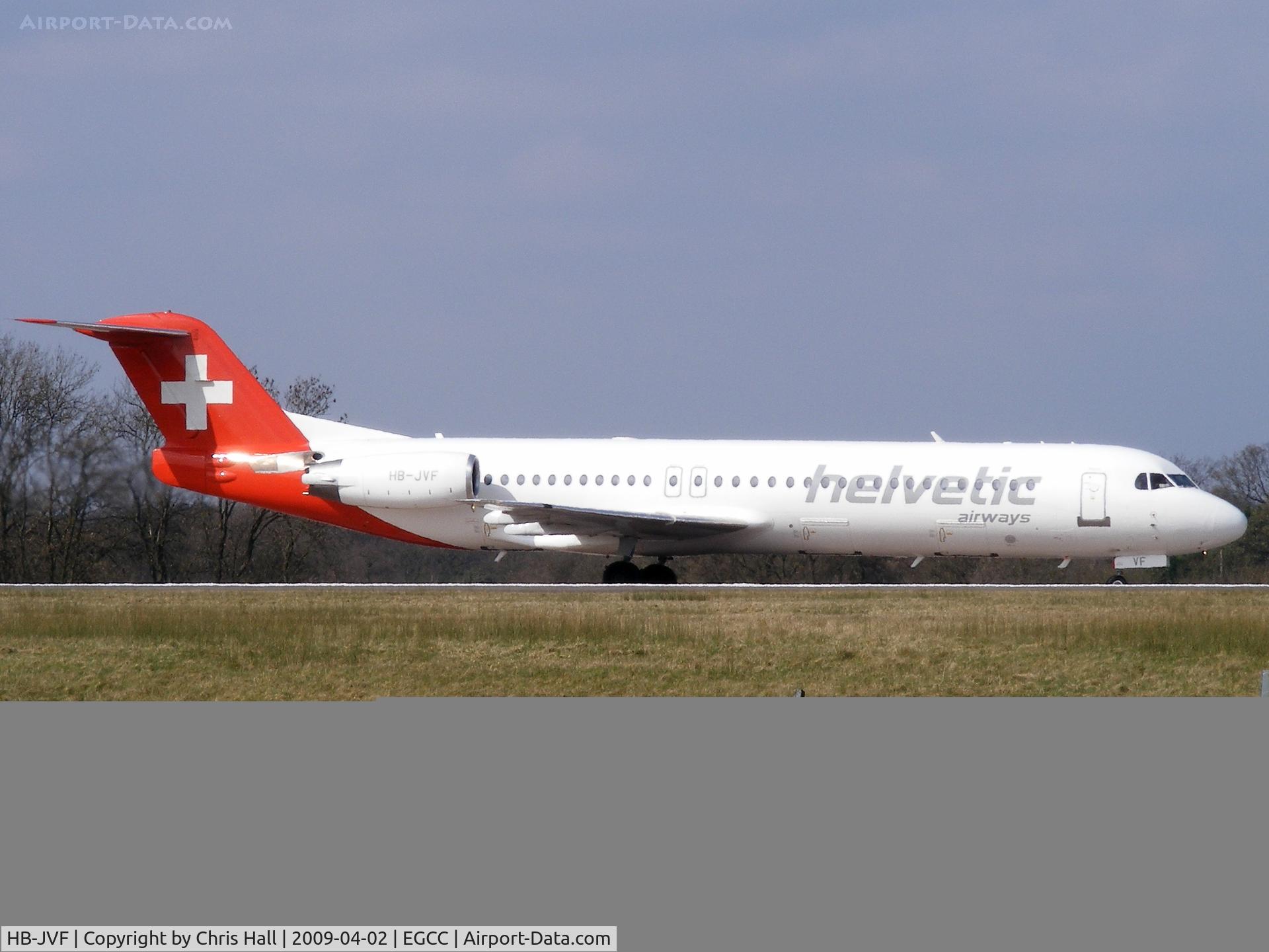 HB-JVF, 1993 Fokker 100 (F-28-0100) C/N 11466, Helvetic Airways