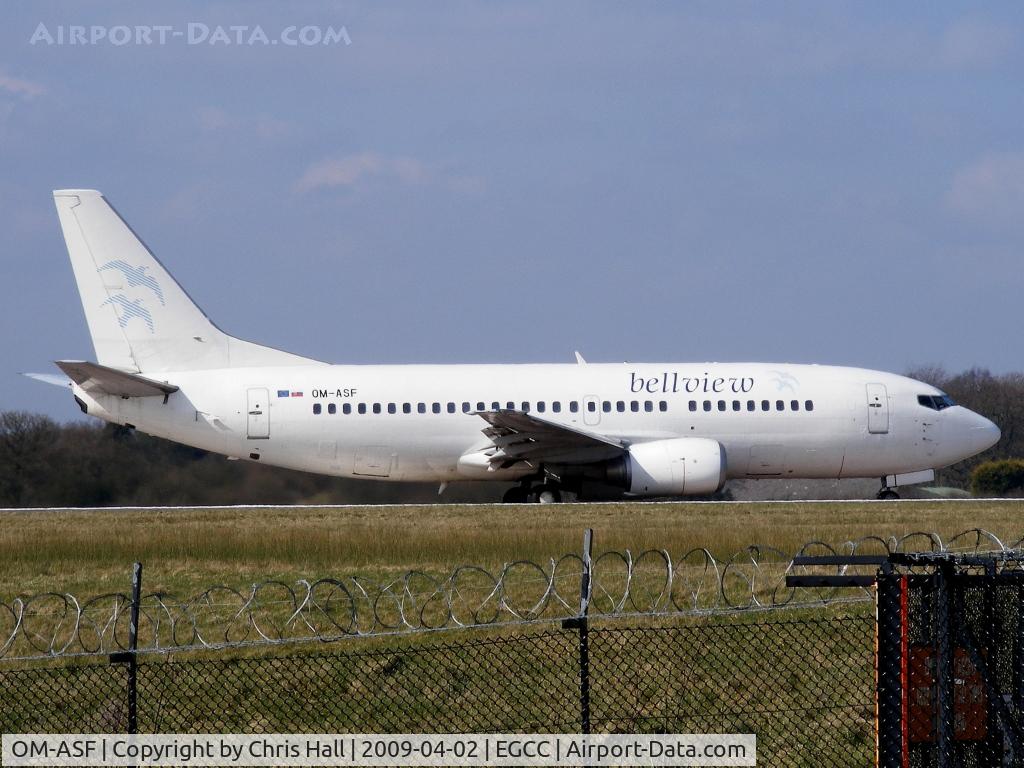 OM-ASF, 1986 Boeing 737-306 C/N 23544, Air Slovakia, wearing Bellview titles