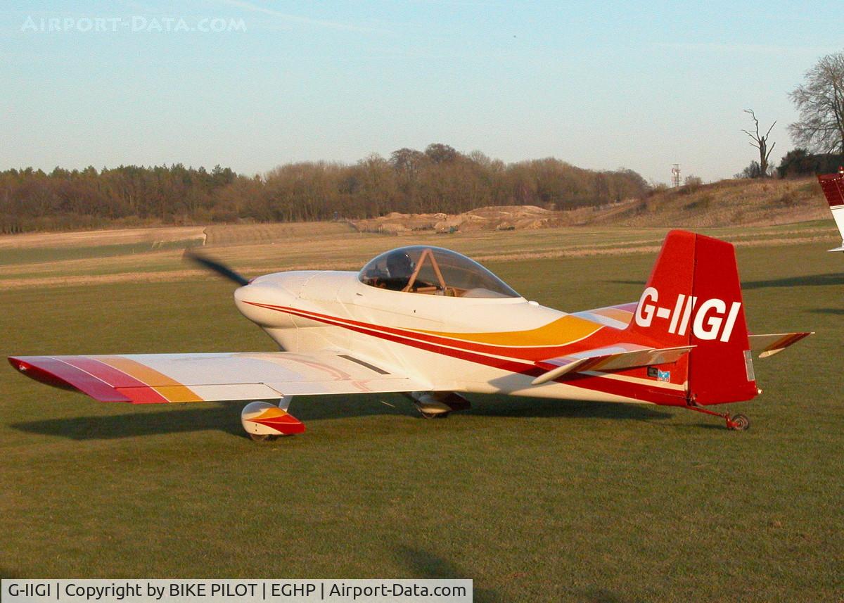 G-IIGI, 1987 Vans RV-4 C/N 381, TAXYING IN AT POPHAM IN THE 90'S