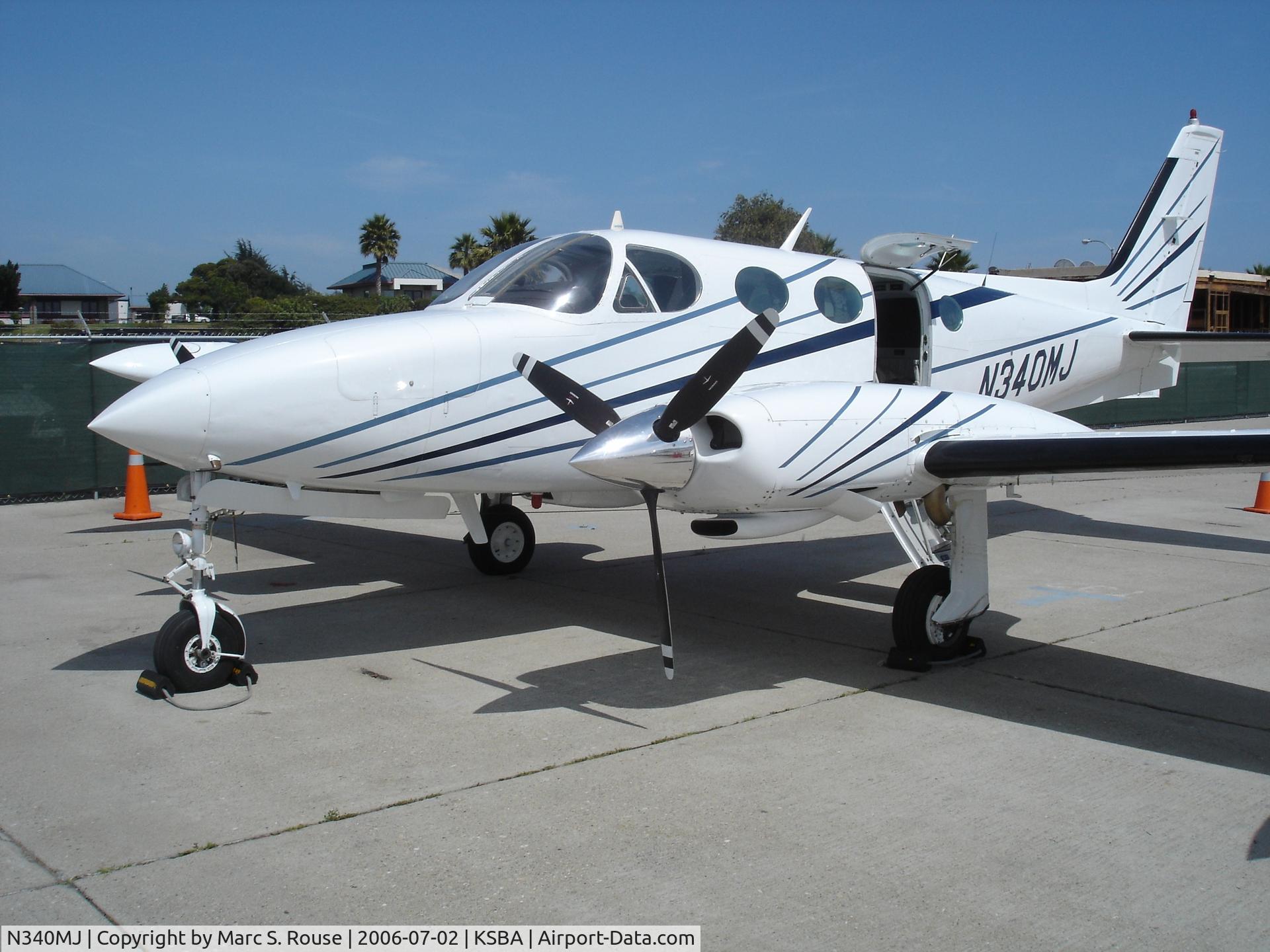 N340MJ, 1993 Cessna 340A C/N 340A1521, Santa Barbara Ramp
