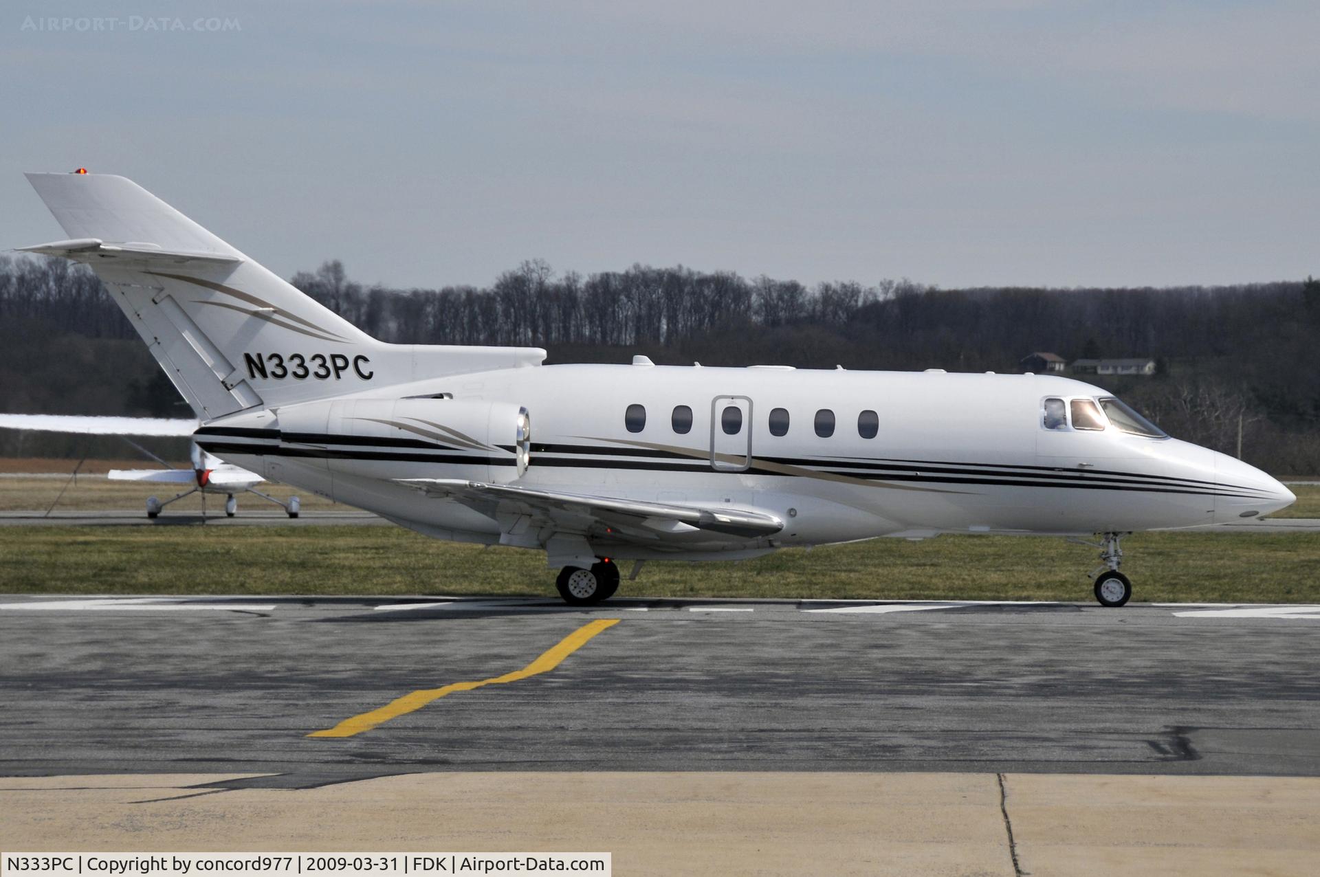 N333PC, 2004 Raytheon Hawker 800XP C/N 258669, Seen at KFDK on 3/31/09.