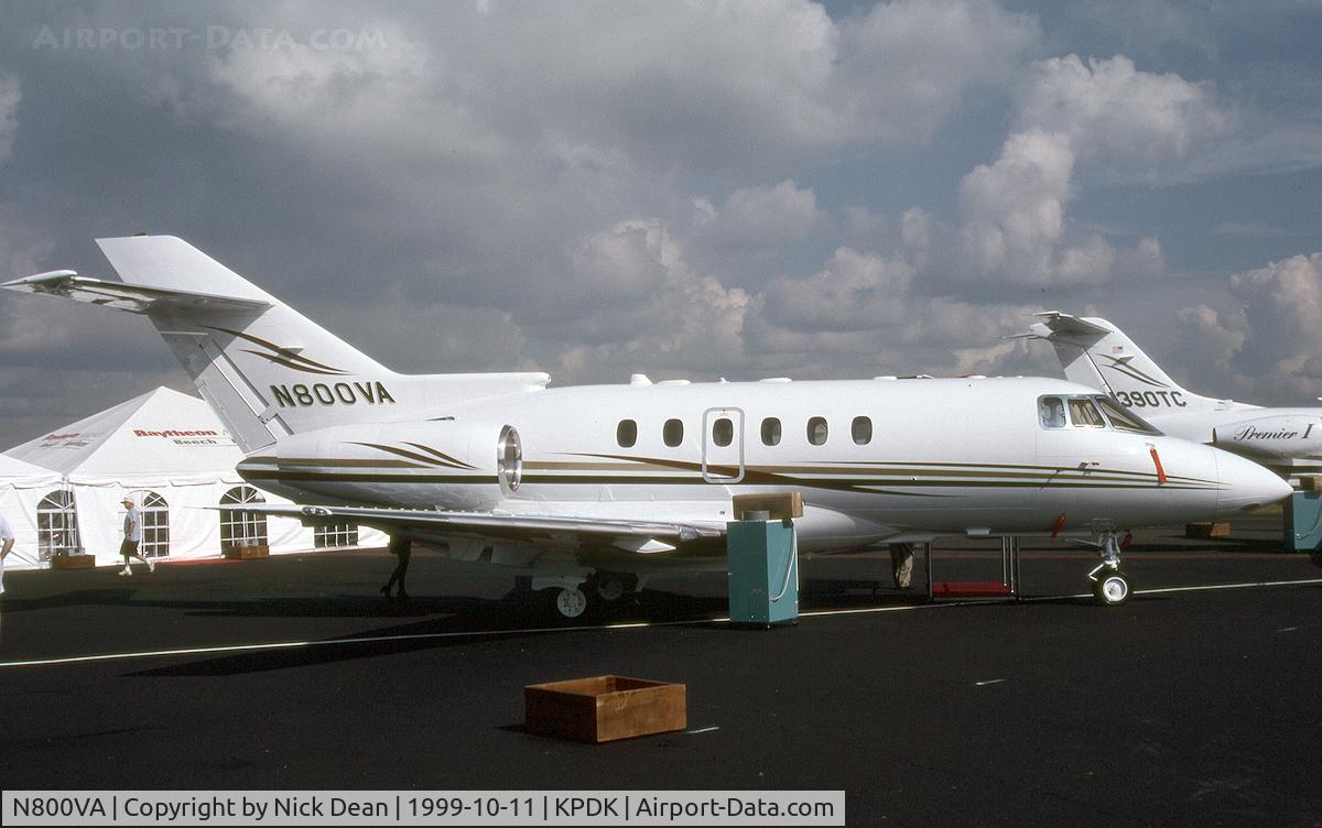N800VA, 1999 Raytheon Hawker 800XP C/N 258425, KPDK