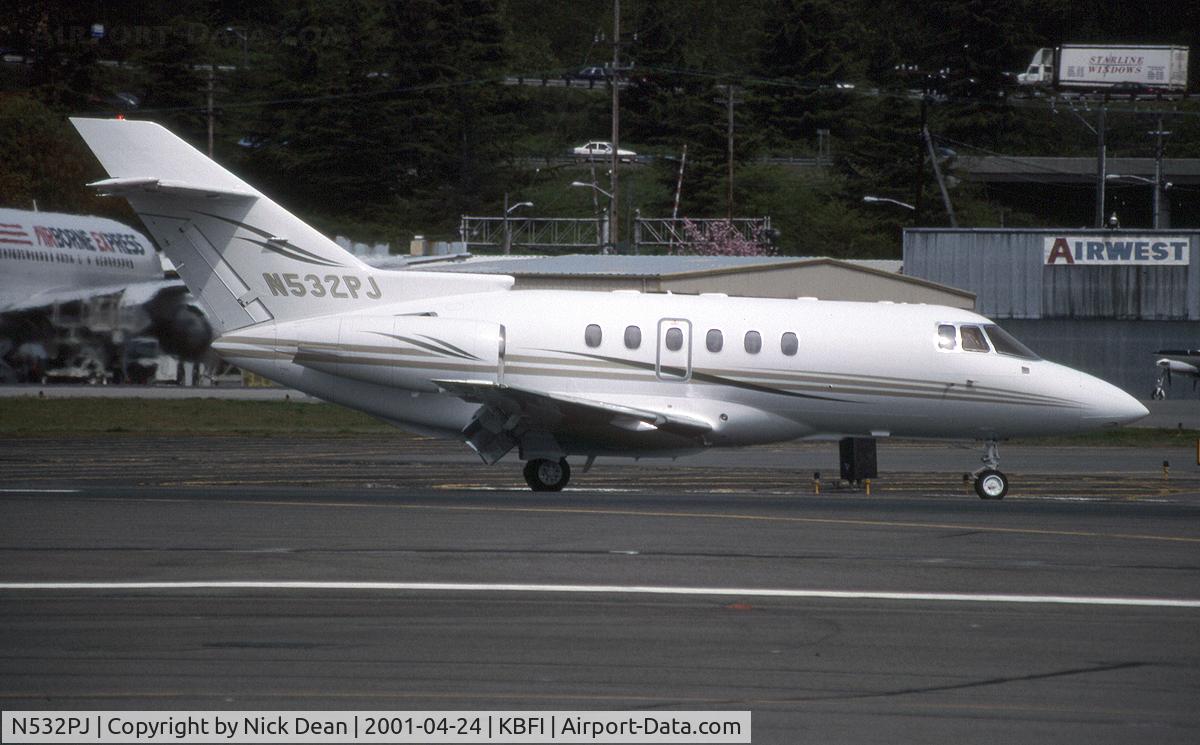 N532PJ, 1999 British Aerospace BAE125 Hawker 800XP C/N 258448, KBFI