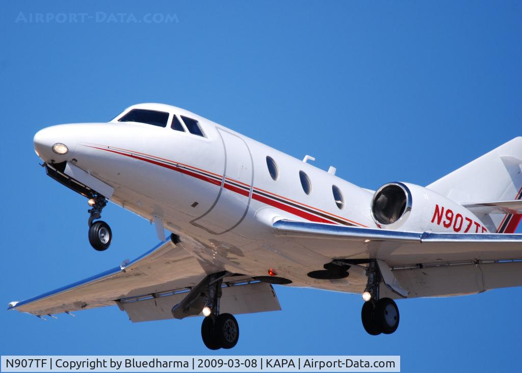 N907TF, 1977 Dassault Falcon 10 C/N 107, On approach to 17L.