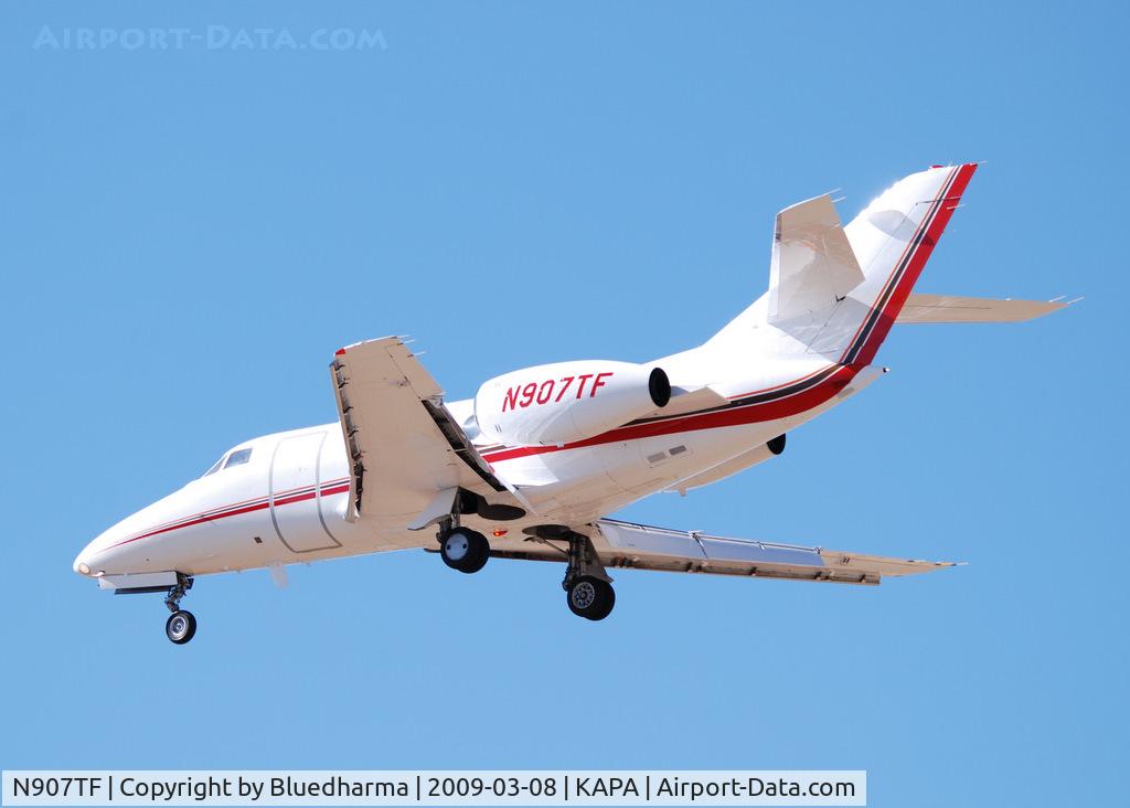 N907TF, 1977 Dassault Falcon 10 C/N 107, On approach to 17L.