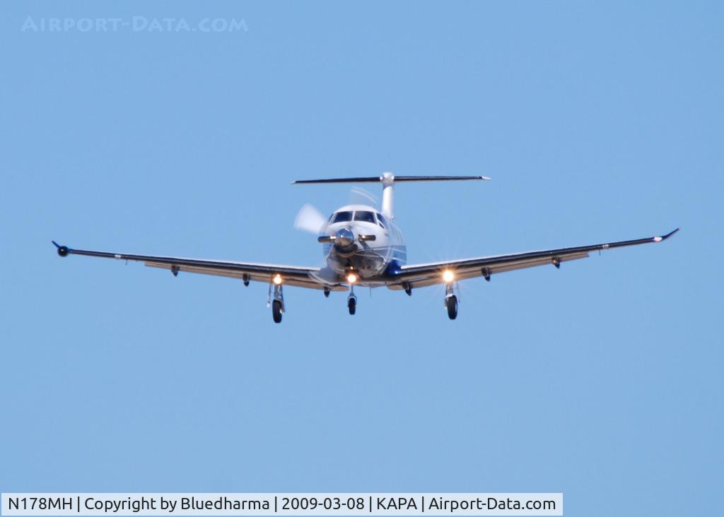 N178MH, 2008 Pilatus PC-12/47 C/N 875, On final approach to 17L.