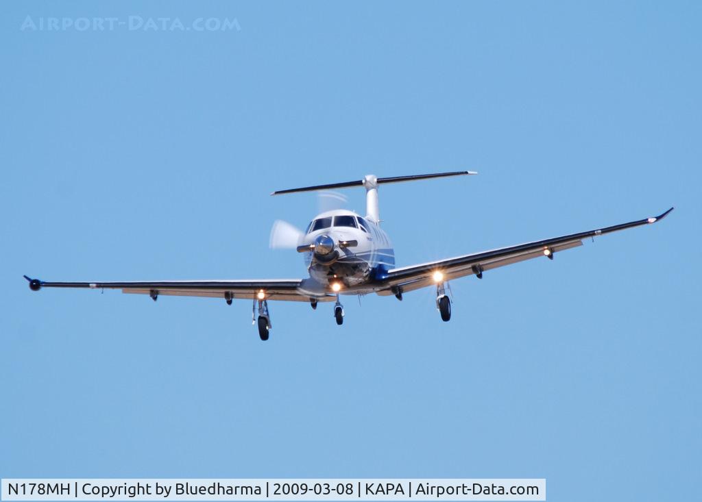 N178MH, 2008 Pilatus PC-12/47 C/N 875, On final approach to 17L.