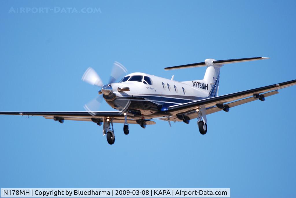 N178MH, 2008 Pilatus PC-12/47 C/N 875, On final approach to 17L.