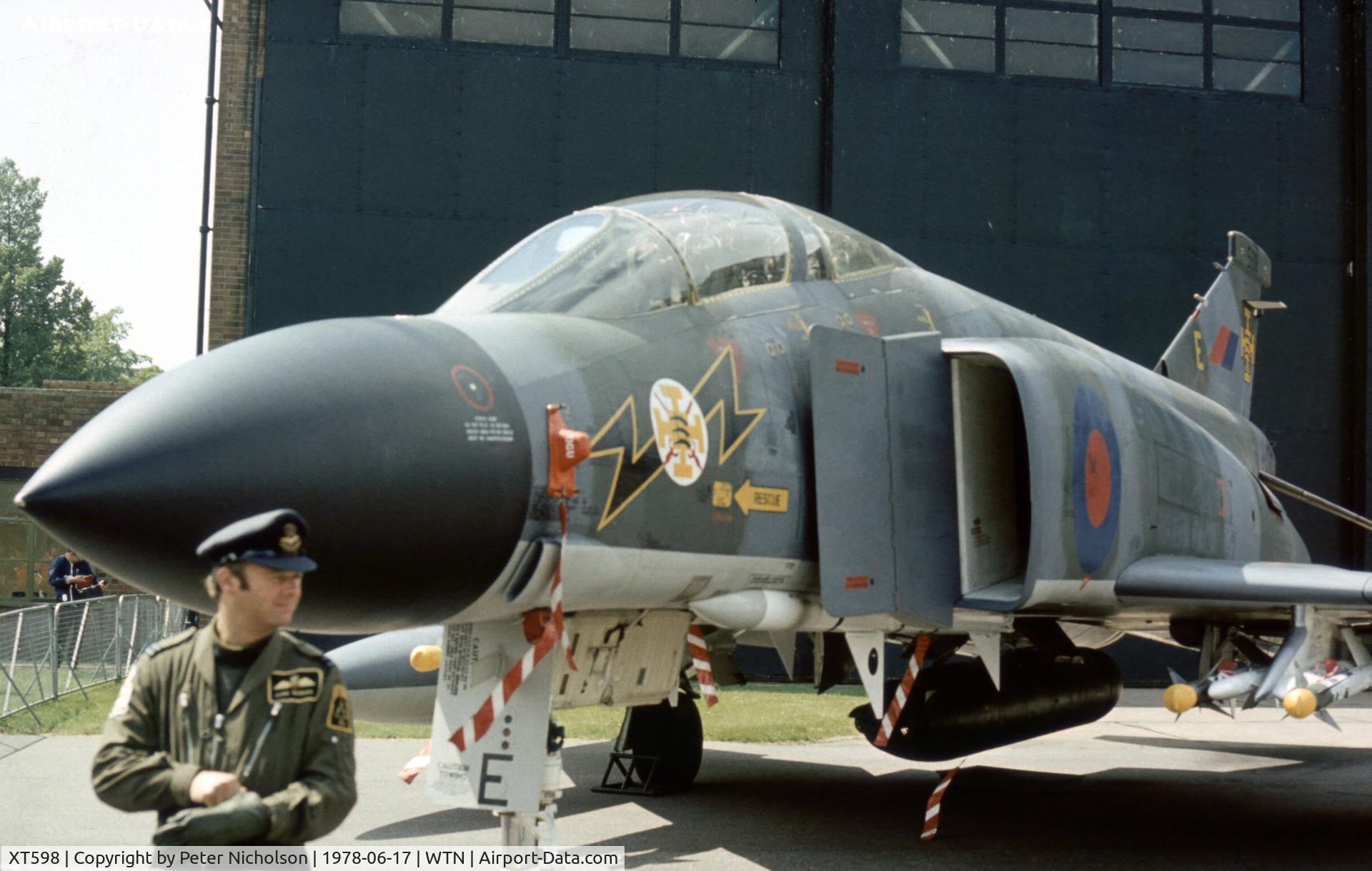 XT598, 1967 McDonnell Douglas Phantom FG1 C/N 1669, Phantom FG.1 of 111 Squadron displayed at the 1978 Waddington Airshow.