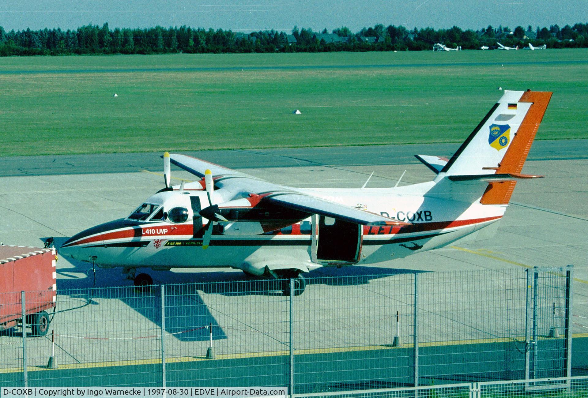 D-COXB, 1982 Let L-410UVP Turbolet C/N 820924, Let L-410UVP of the Brunswick Parachute Club at Braunschweig-Waggum Airport