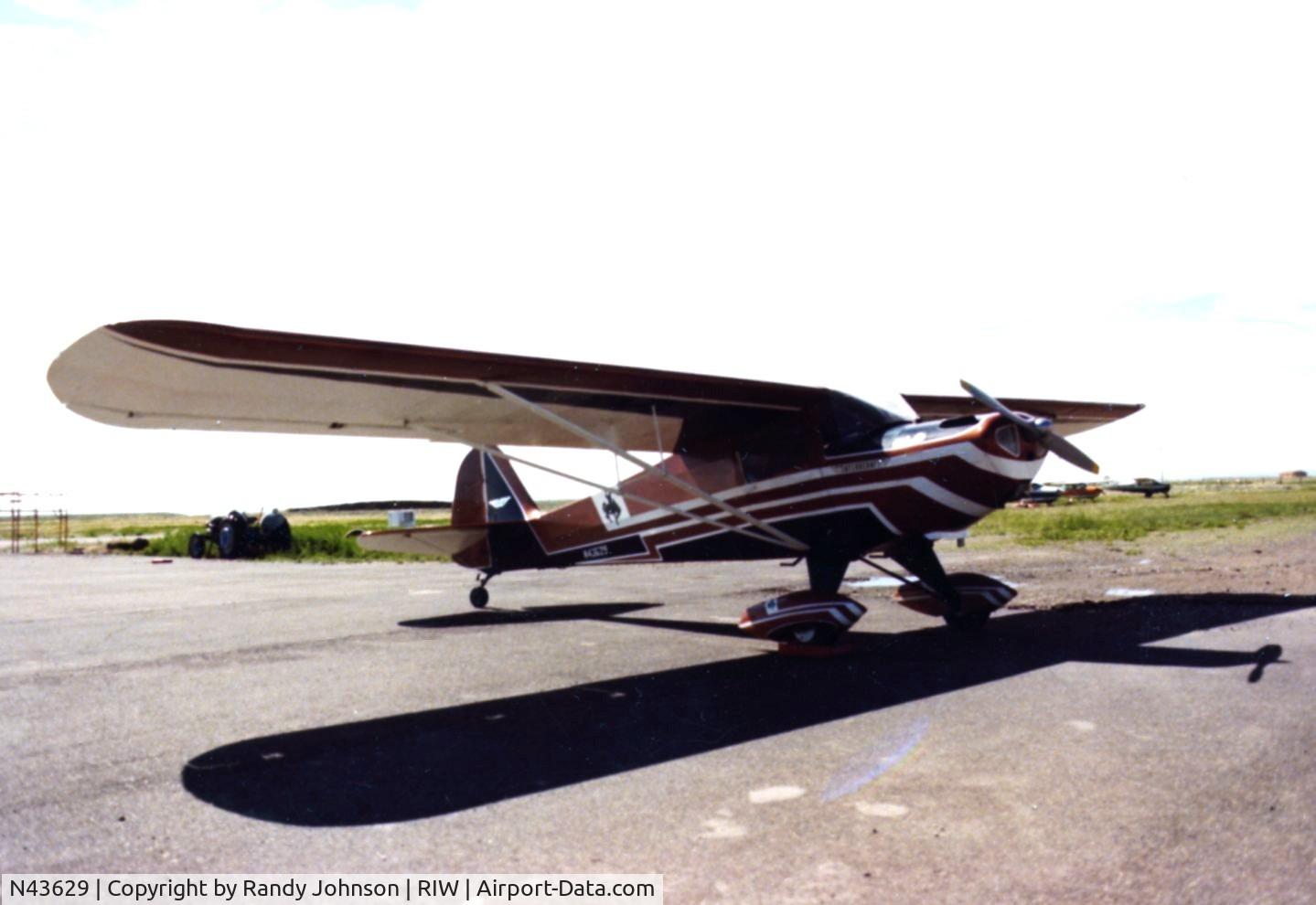 N43629, 1946 Taylorcraft BC12-D C/N 7288, Taylocraft ot Johnson Aicraft in Riverton Wy.