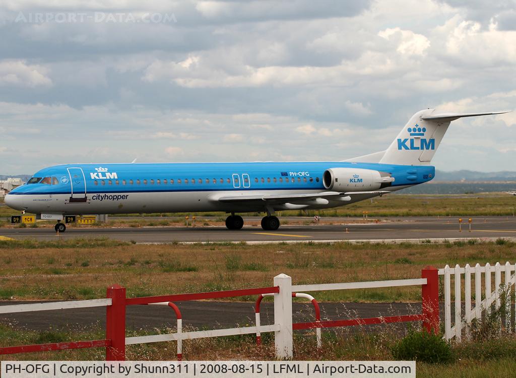 PH-OFG, Fokker 70 (F-28-0070) C/N 11275, Taxiing holding point rwy 32R for departure...