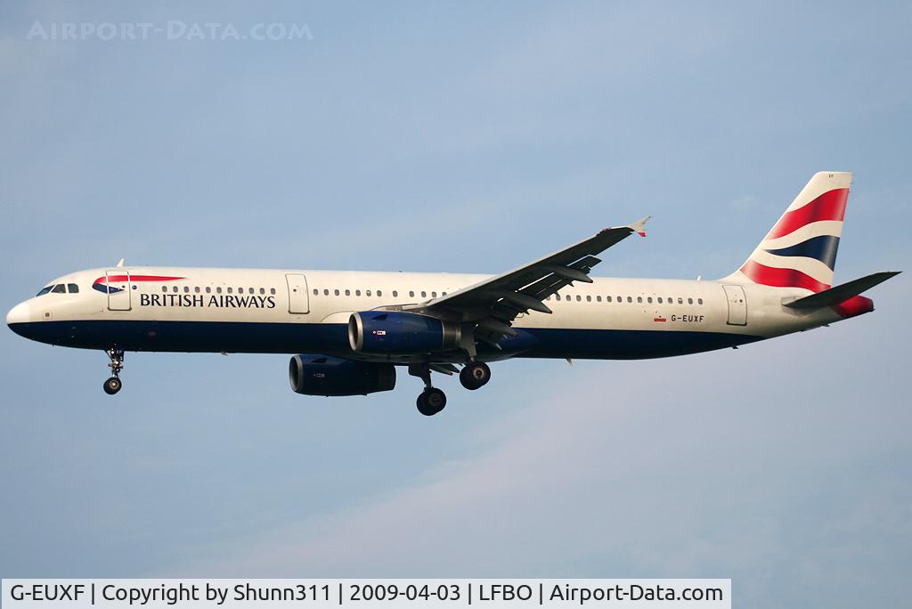 G-EUXF, 2004 Airbus A321-231 C/N 2324, Landing rwy 32L