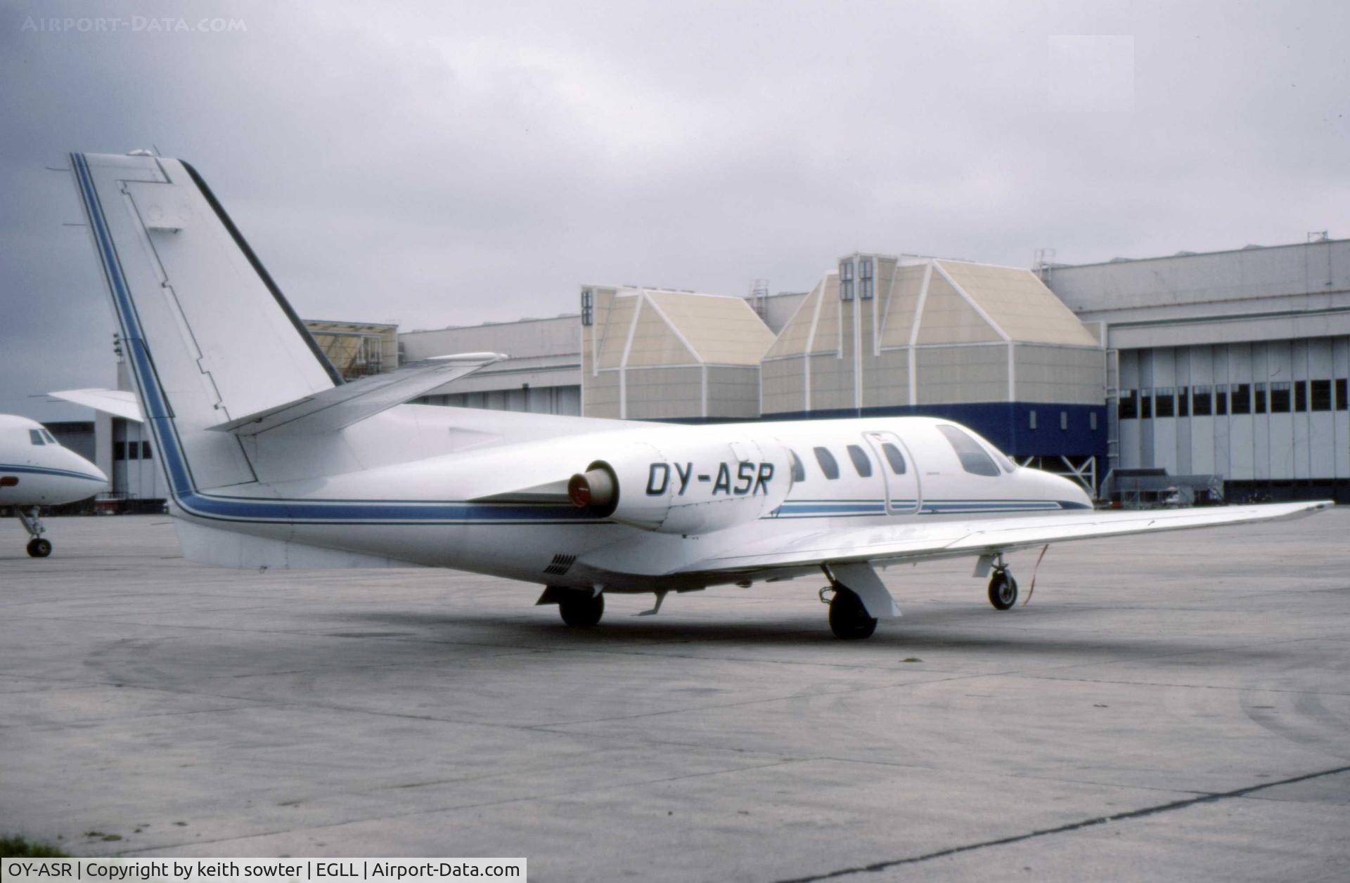 OY-ASR, 1974 Cessna 500 Citation 1 C/N 500-0194, Parked in BA Maintenace area