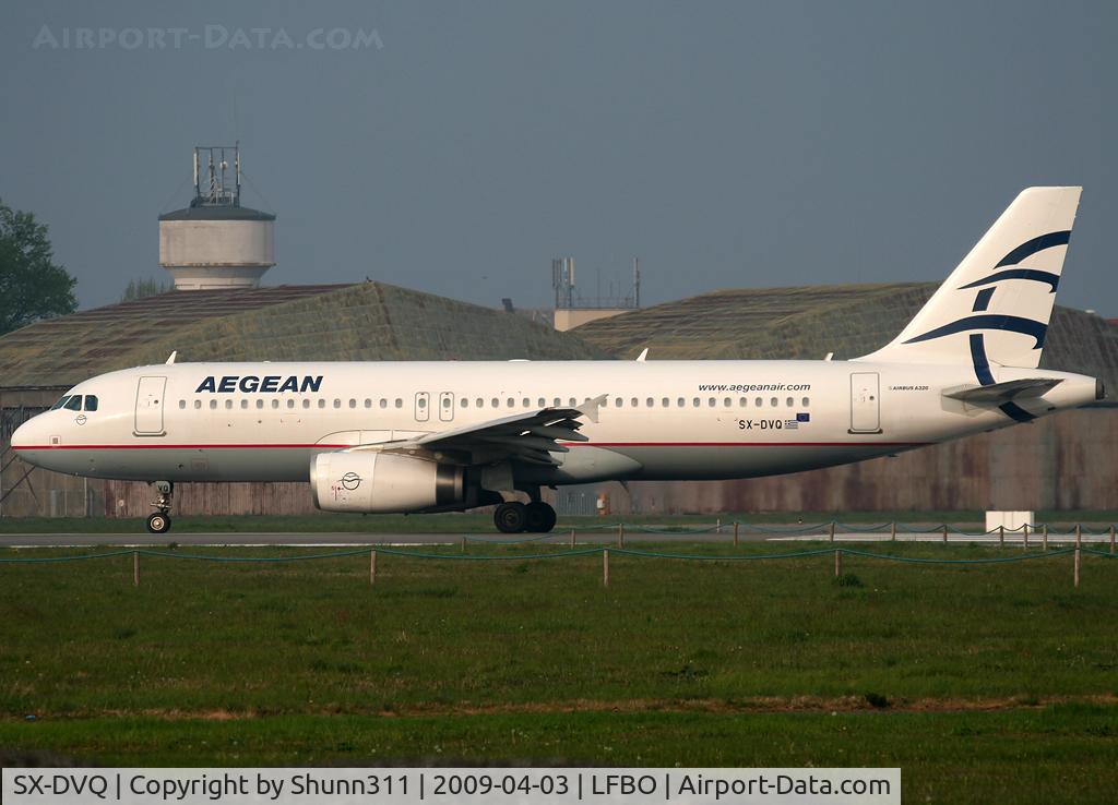 SX-DVQ, 2008 Airbus A320-232 C/N 3526, Ready for take off rwy 32R
