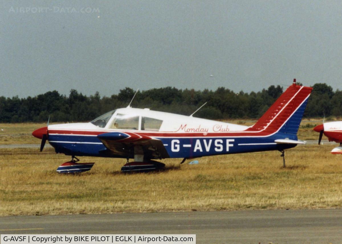 G-AVSF, 1967 Piper PA-28-180 Cherokee C/N 28-4197, 1989 CARRYING MONDAY CLUB TITLES