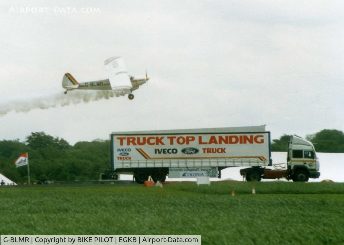 G-BLMR, 1953 Piper L-18C Super Cub (PA-18-95) C/N 18-2057, TRUCKTOP LANDING BIGGIN HILL INTERNATIONAL AIRSHOW 1987