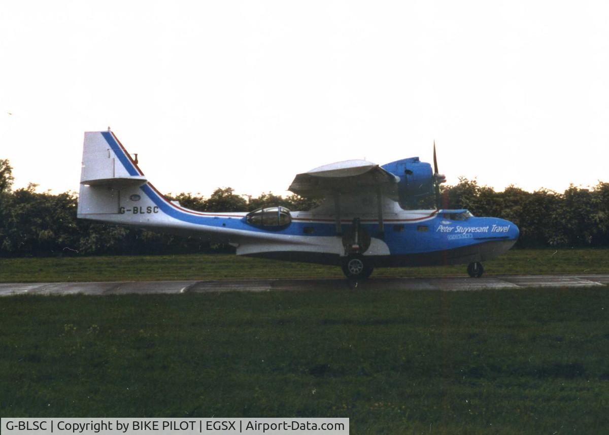 G-BLSC, 1944 Consolidated PBY-5A Catalina C/N 1997, CARRYING COLORFUL PETER STUYVESANT COLORS NORTH WEALD 1983