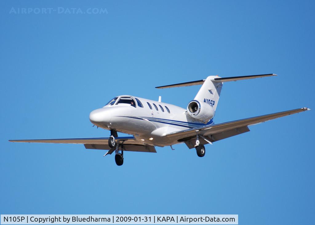 N105P, 1999 Cessna 525 CitationJet C/N 525-0336, On final approach to 17L.