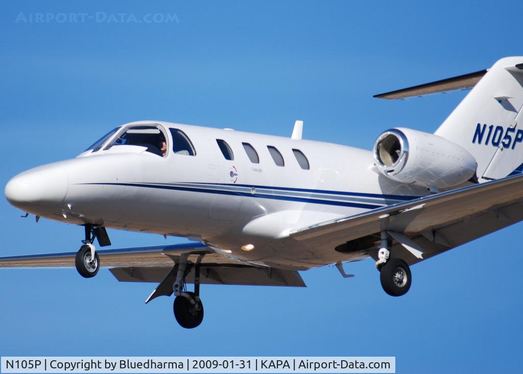 N105P, 1999 Cessna 525 CitationJet C/N 525-0336, On final approach to 17L.