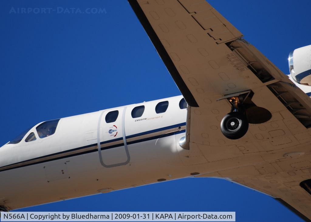 N566A, 1965 Cessna 320D Executive Skyknight C/N 320D0062, On final approach to 17L.