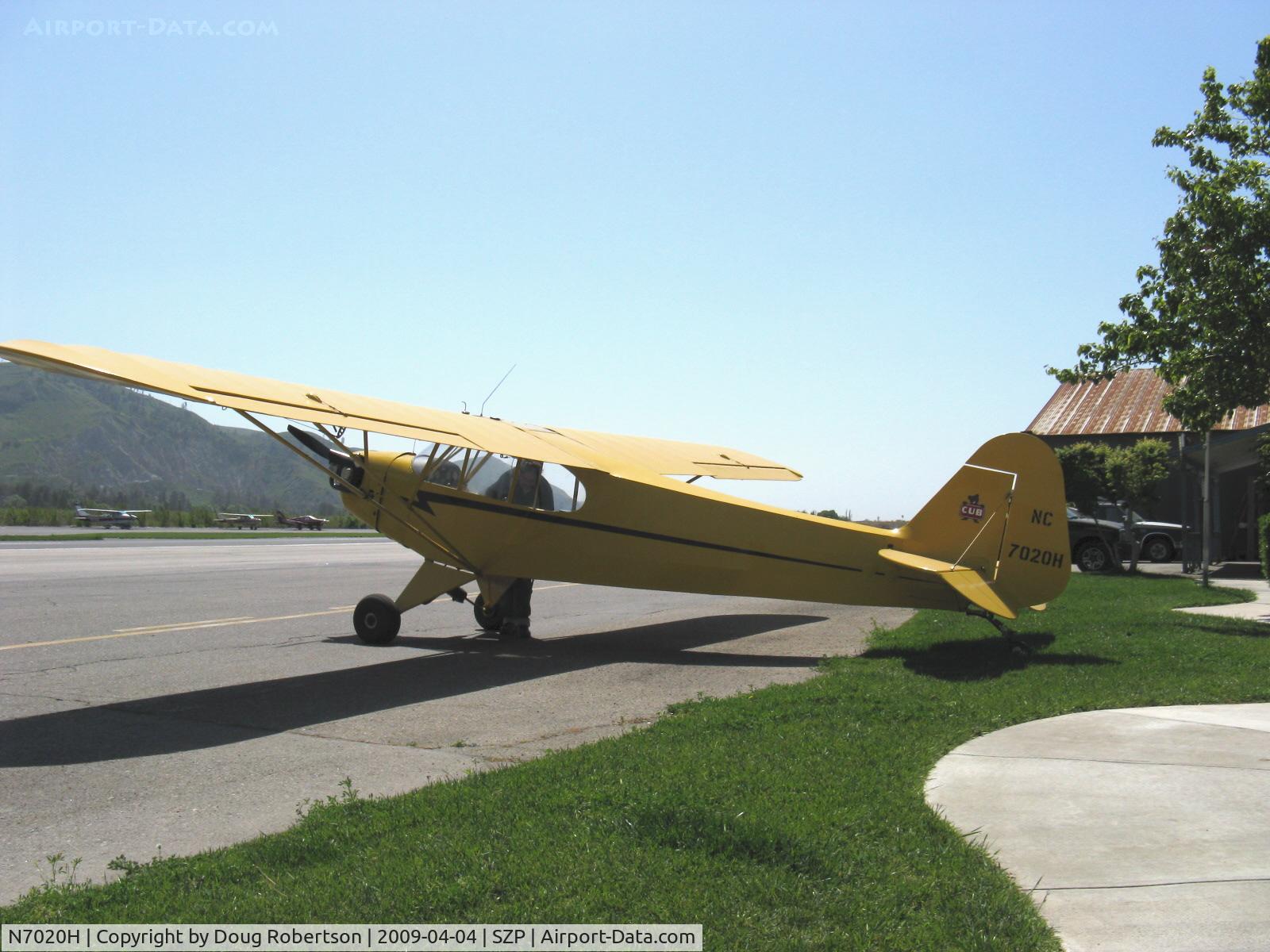 N7020H, 1946 Piper J3C-65 Cub Cub C/N 20265, 1946 Piper J3C-65 CUB, Continental A&C65 65 Hp, xlnt fabric recover by owner