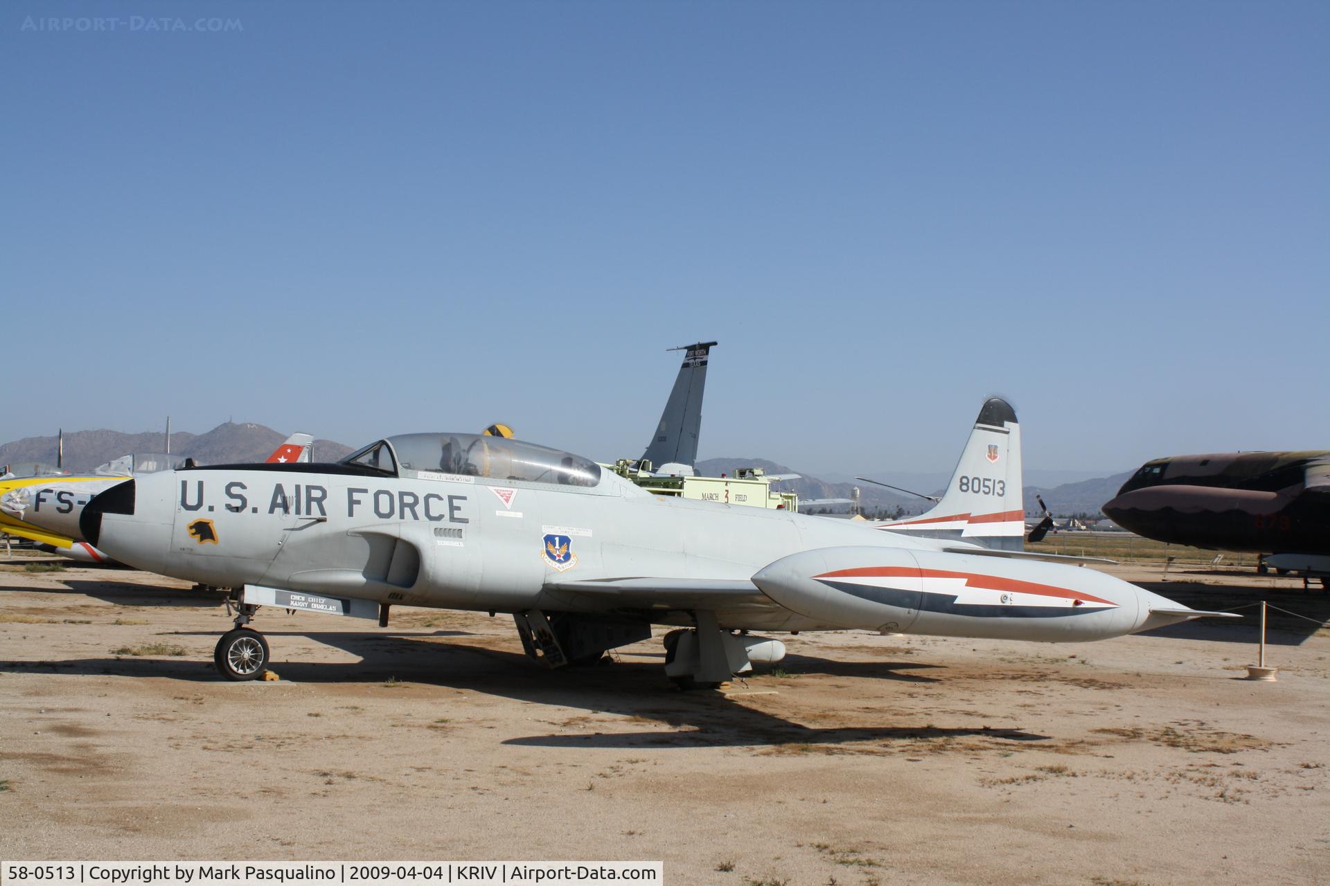 58-0513, 1958 Lockheed T-33A Shooting Star C/N 580-1562, Lockheed T-33A