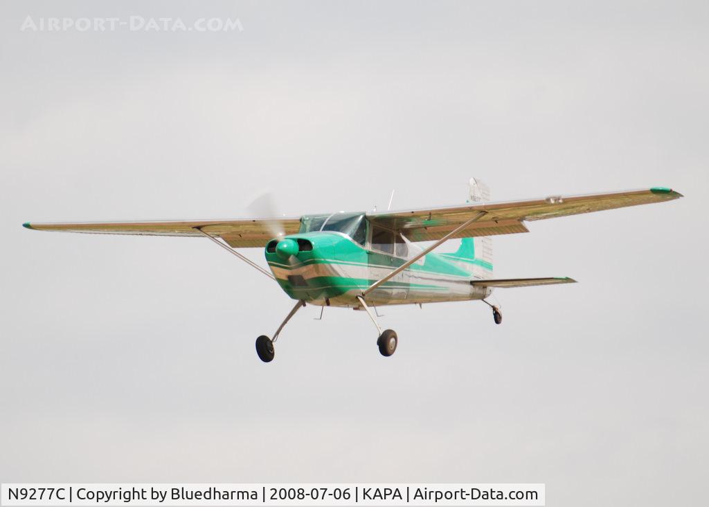 N9277C, 1955 Cessna 180 C/N 31376, On final approach to 17L.