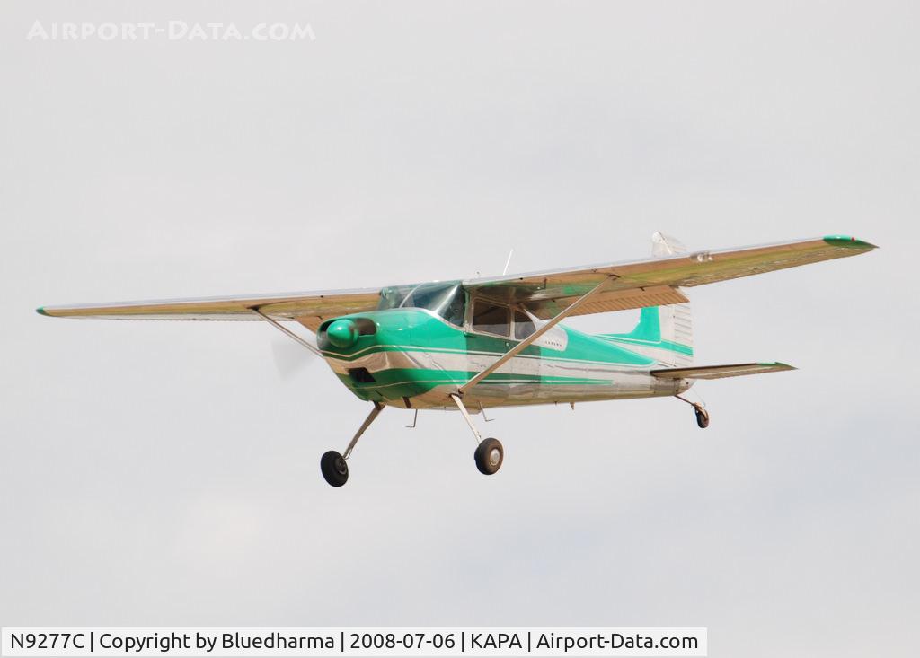 N9277C, 1955 Cessna 180 C/N 31376, On final approach to 17L.