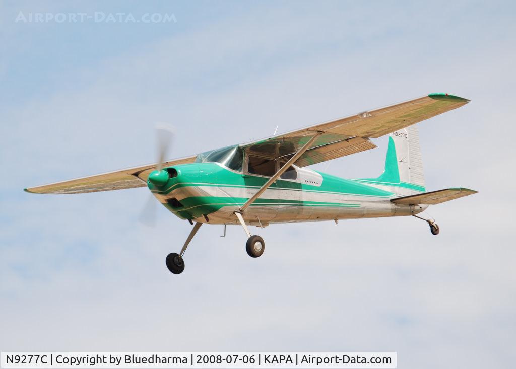 N9277C, 1955 Cessna 180 C/N 31376, On final approach to 17L.