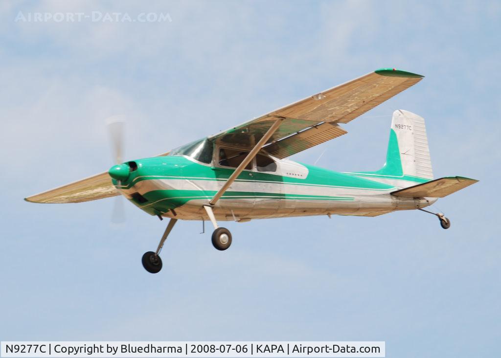 N9277C, 1955 Cessna 180 C/N 31376, On final approach to 17L.