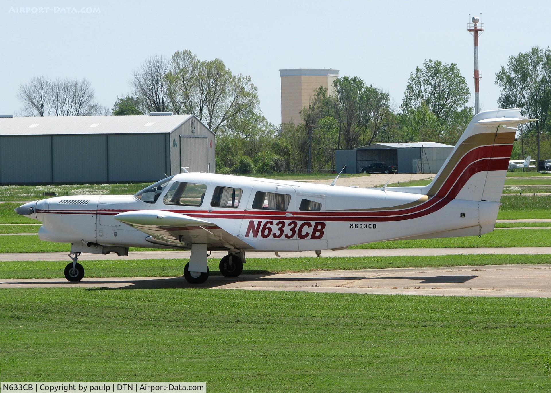 N633CB, 1978 Piper PA-32RT-300T Turbo Lance II C/N 32R-7887158, Parked at the Shreveport Downtown airport.