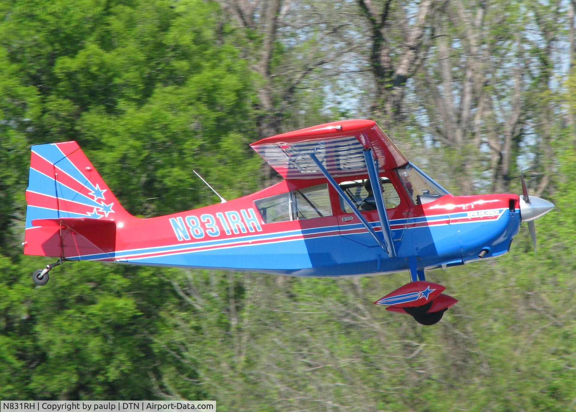 N831RH, 1997 American Champion 8KCAB Super Decathlon C/N 789-97, Landing on runway 14 at the Shreveport Downtown airport.