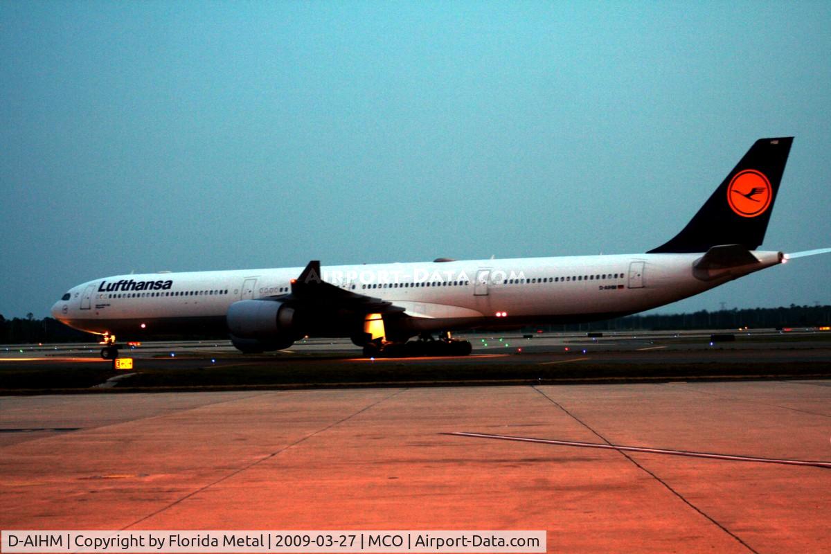D-AIHM, 2006 Airbus A340-642 C/N 762, My last chance to get a DLH A340-600 at MCO, too bad it was dark