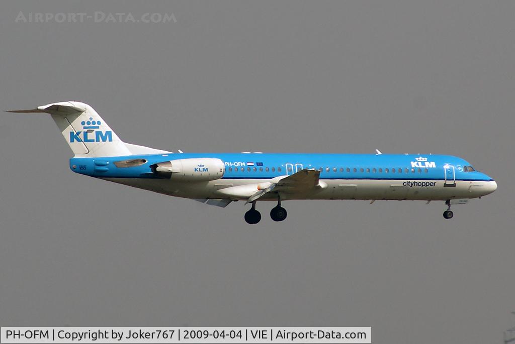 PH-OFM, 1993 Fokker 100 (F-28-0100) C/N 11475, KLM cityhopper Fokker F-100