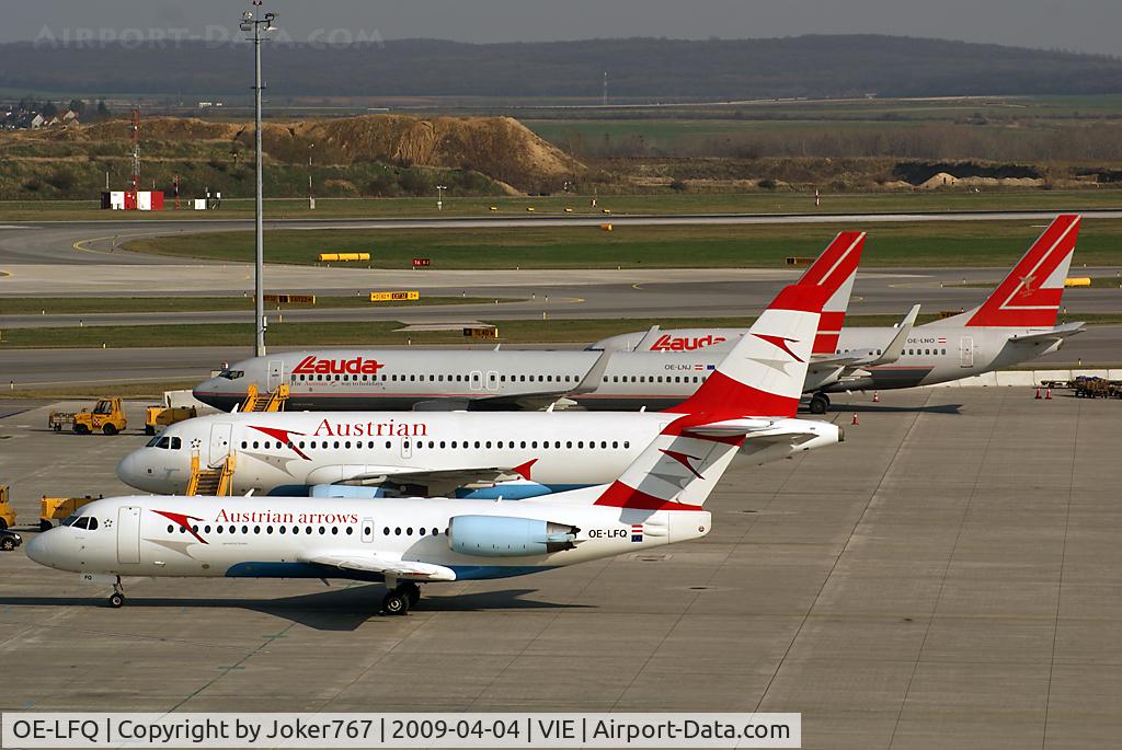OE-LFQ, 1996 Fokker 70 (F-28-0070) C/N 11568, Austrian arrows Fokker F-70