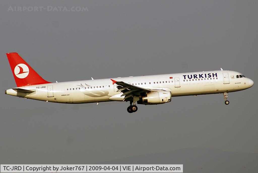 TC-JRD, 2007 Airbus A321-231 C/N 3015, Turkish Airlines Airbus A321-231