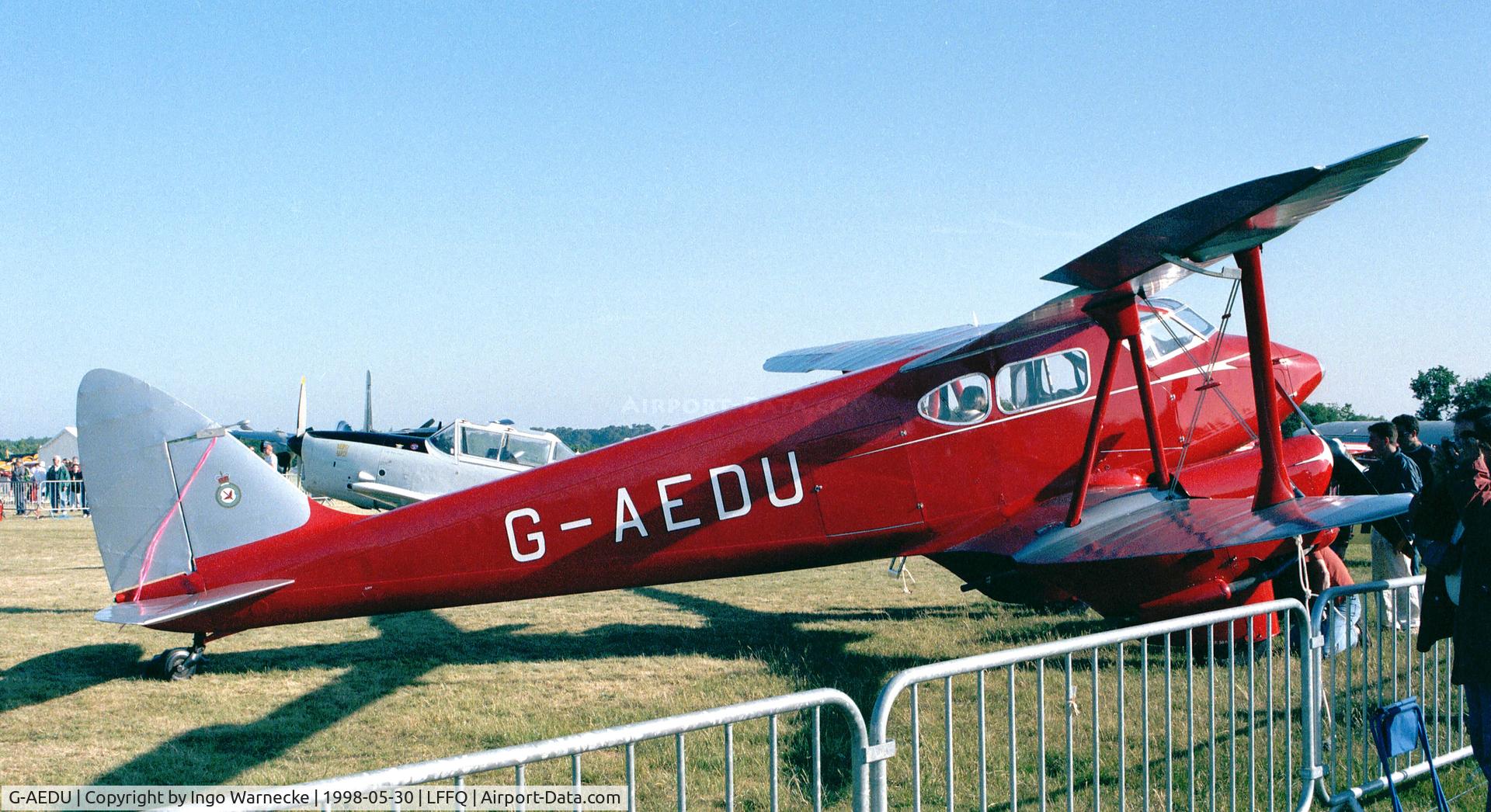 G-AEDU, 1937 De Havilland DH-90A Dragonfly C/N 7526, De Havilland D.H.90A Dragonfly at the Meeting Aerien 1998, La-Ferte-Alais, Cerny