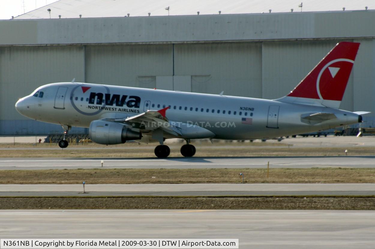 N361NB, 2003 Airbus A319-114 C/N 1976, Northwest A319