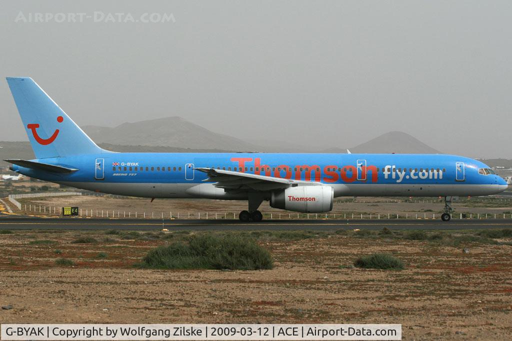 G-BYAK, 1993 Boeing 757-204 C/N 26267, visitor