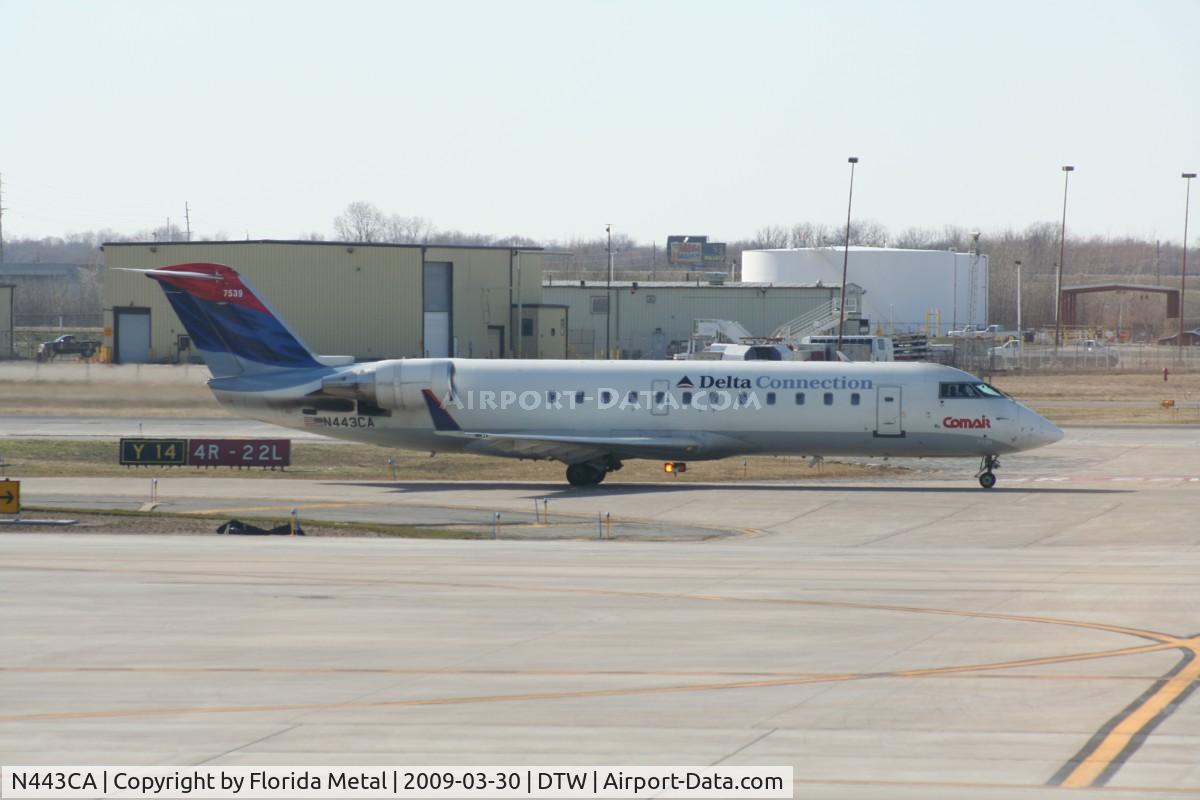 N443CA, 2001 Bombardier CRJ-200ER (CL-600-2B19) C/N 7539, Comair CRJ-200