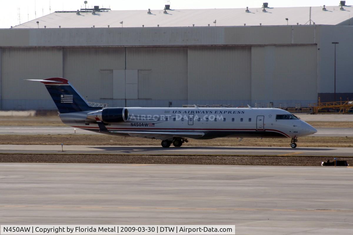 N450AW, 2003 Bombardier CRJ-200LR (CL-600-2B19) C/N 7823, US Airways Express CRJ-200