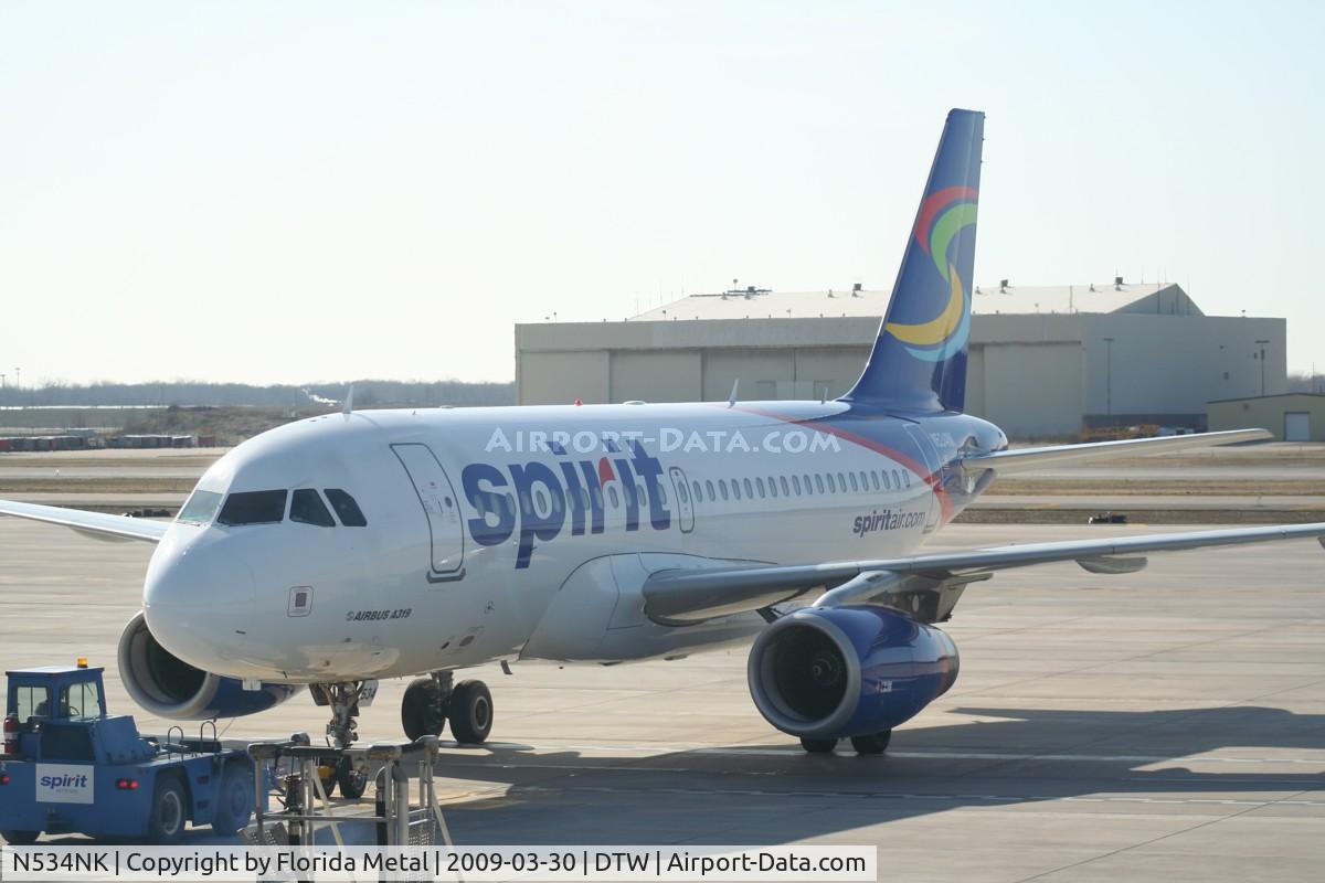 N534NK, 2008 Airbus A319-132 C/N 3395, Spirit A319
