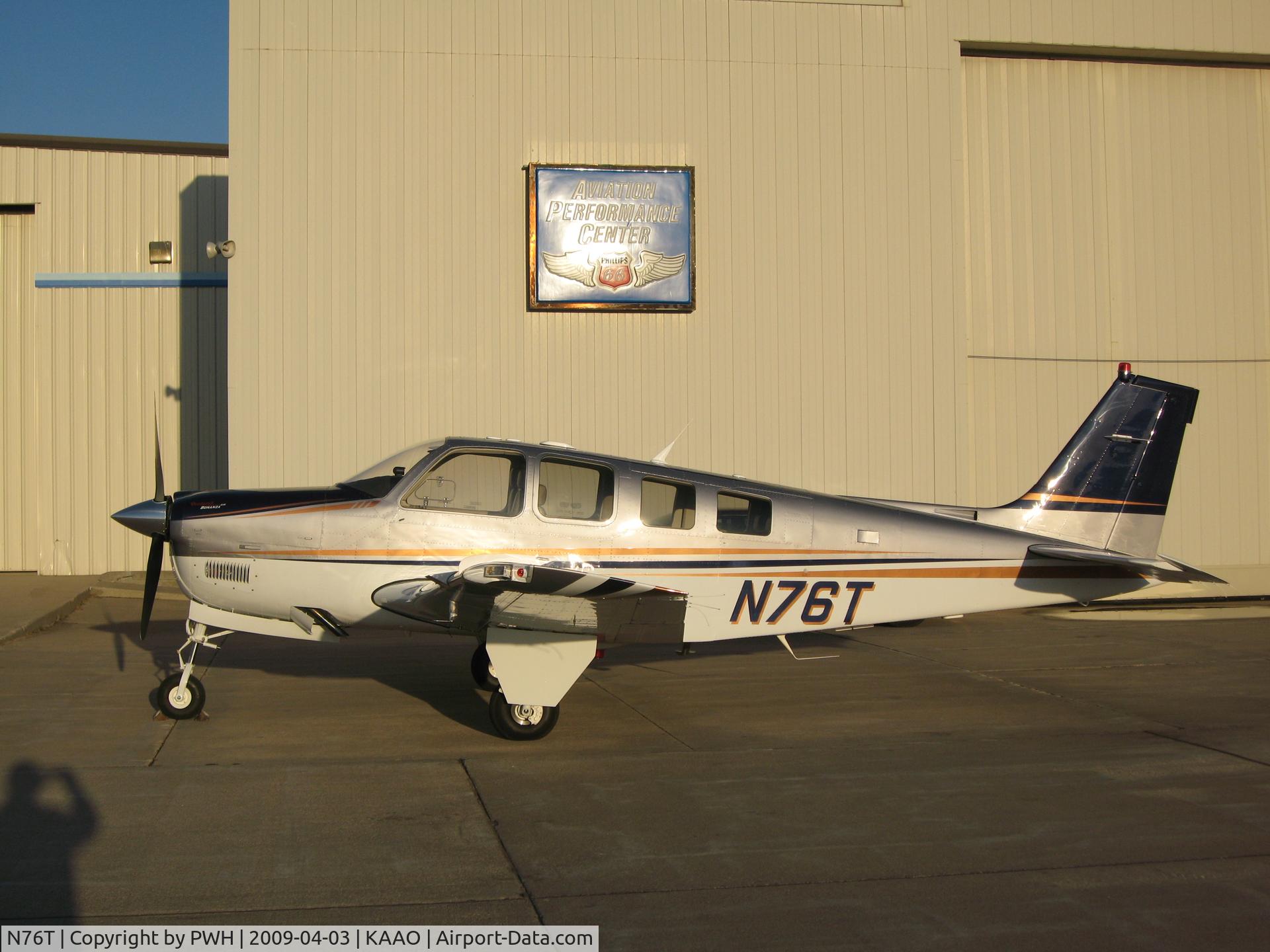 N76T, Hawker Beechcraft Corp G36 Bonanza C/N E-3901, G-36 Bonanza