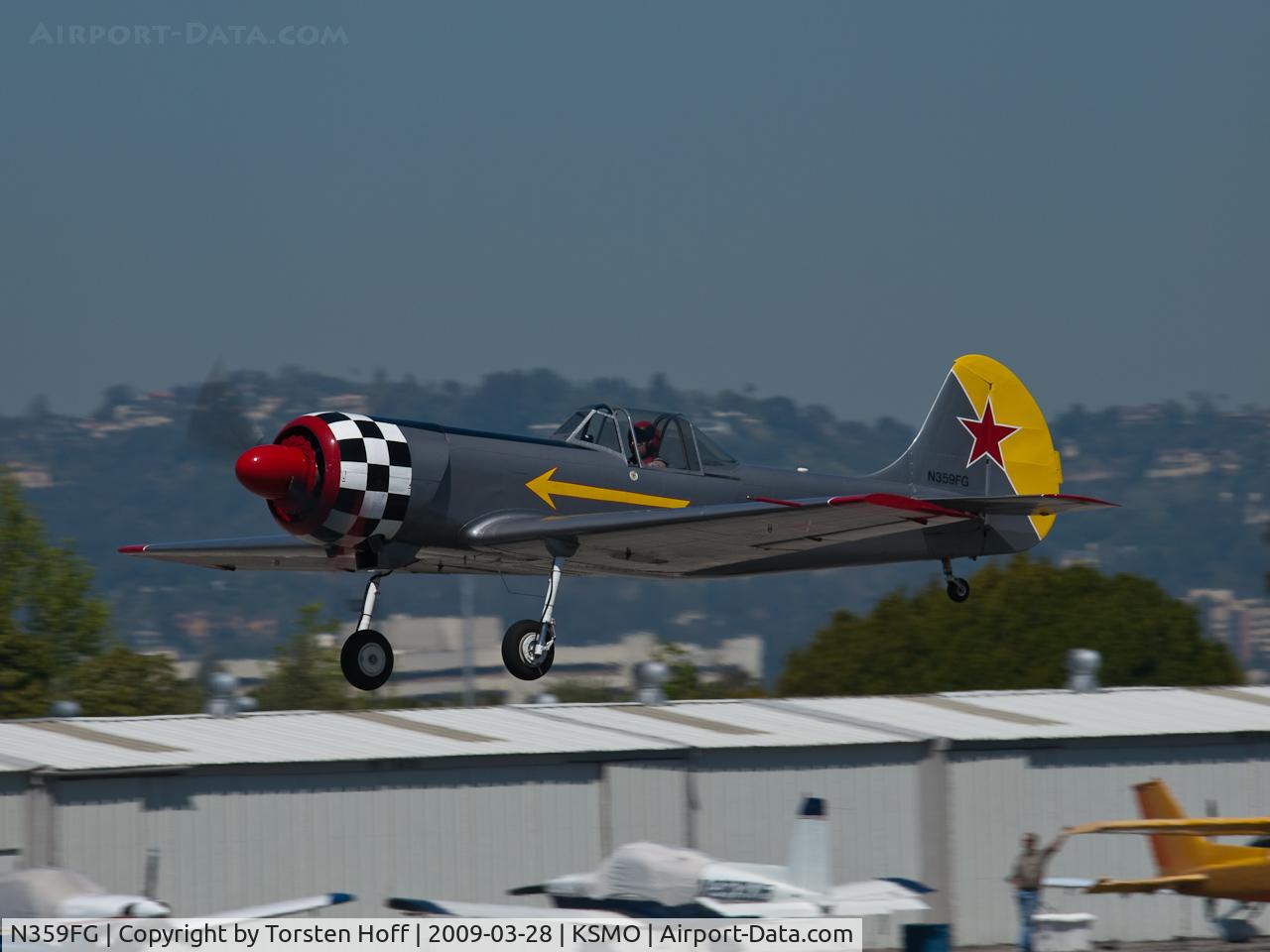 N359FG, 1984 Yakovlev Yak-50 C/N 842305, N359FG departing from RWY 21