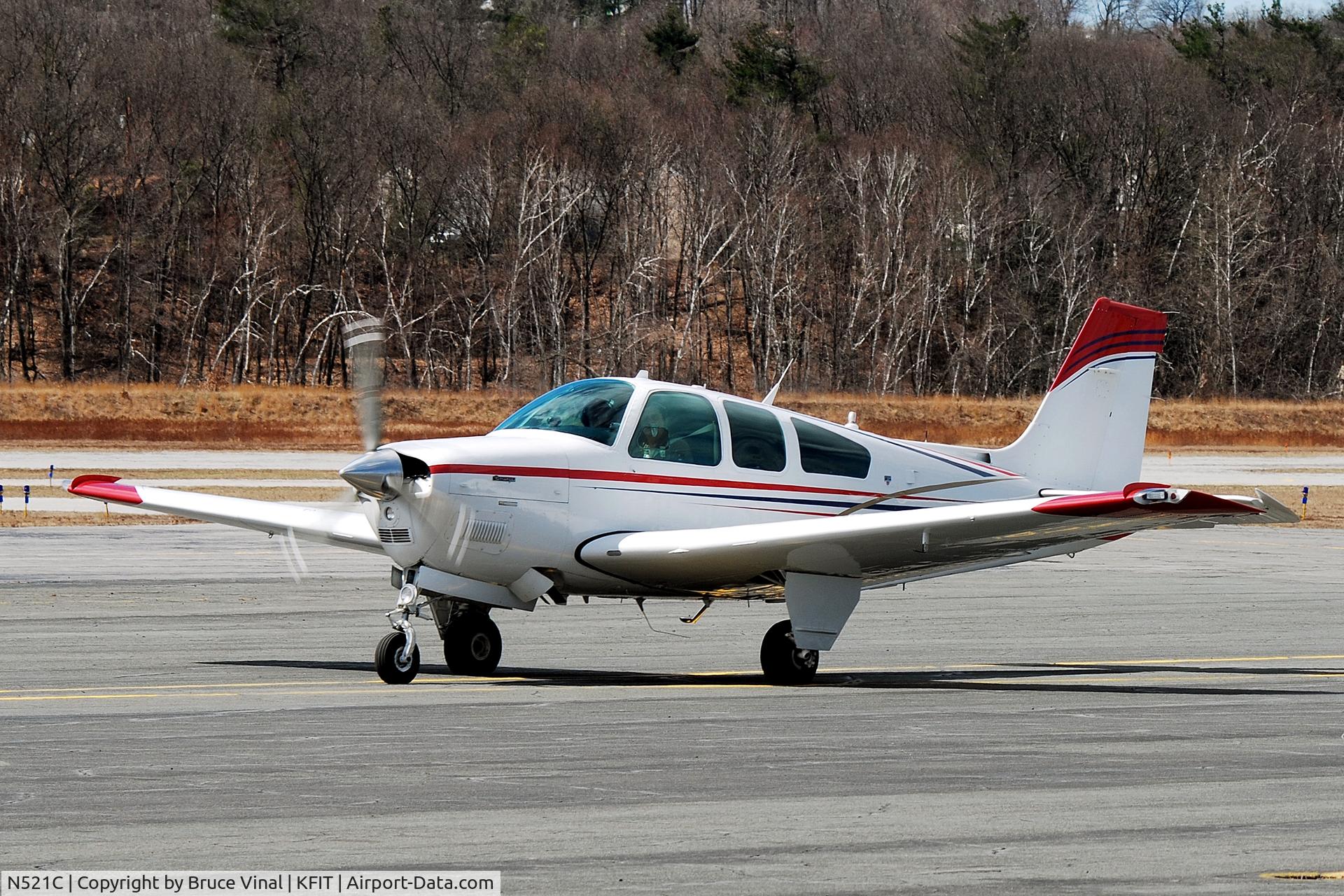 N521C, 1987 Beech F33A Bonanza C/N CE-1119, A windy day at FIT