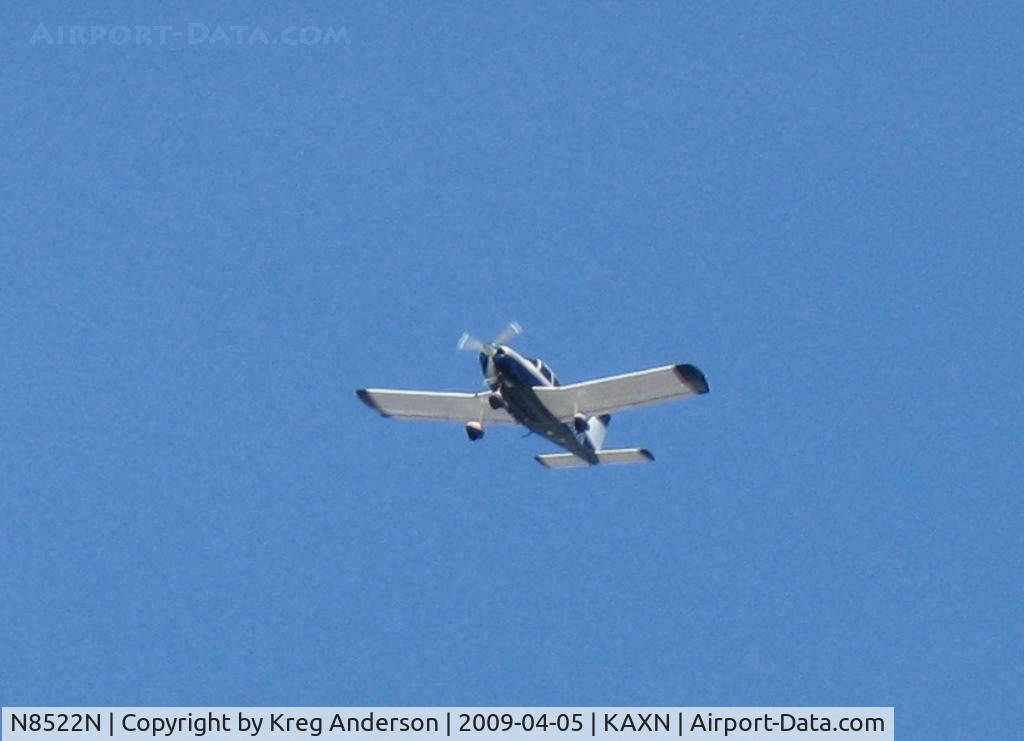 N8522N, 1969 Piper PA-28-235 C/N 28-11321, Piper PA-28-235 Cherokee flying over me on approach to AXN.