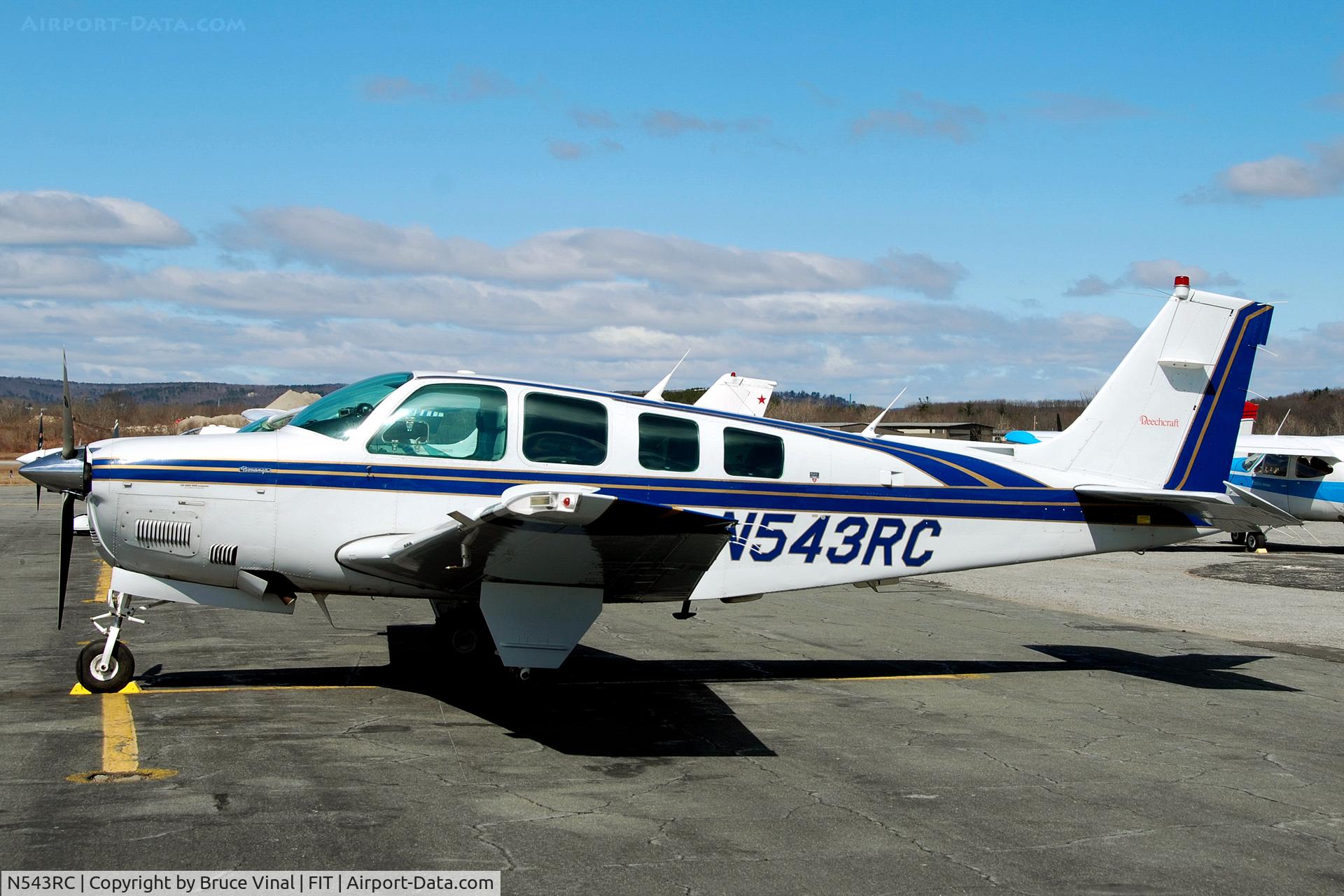 N543RC, 1987 Beech A36 Bonanza 36 C/N E-2384, A Beech stops for lunch at Fitchburg