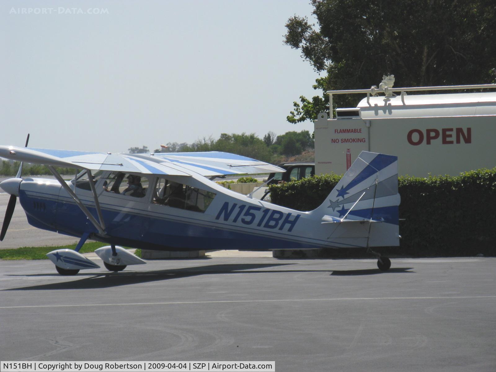 N151BH, 2008 American Champion 8KCAB Super Decathlon Decathlon C/N 1061-2008, 2008 American Champion 8KCAB SUPER DECATHLON, Lycoming AEIO-360-H1B 180 Hp, Barron Hilton's replacement for N240R-Steve Fossett's final ride, taxi to refueling